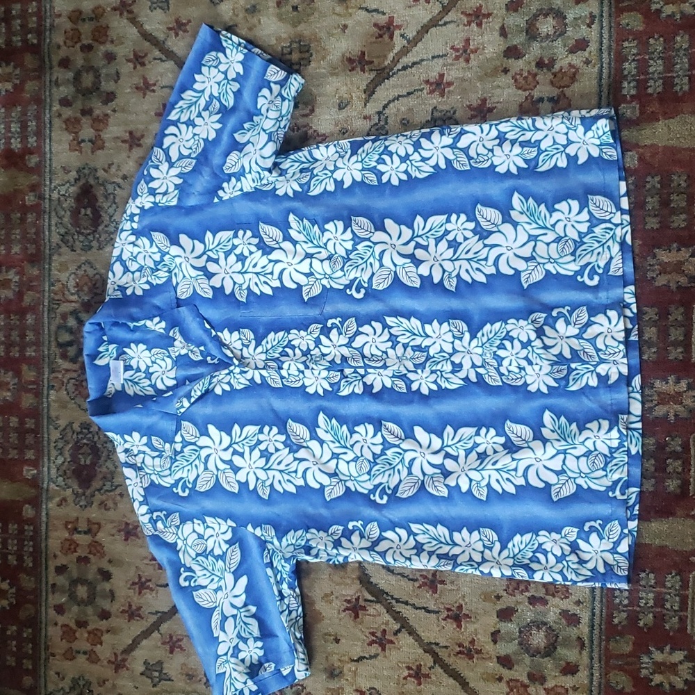 Blue Hawaiian Shirt Button up